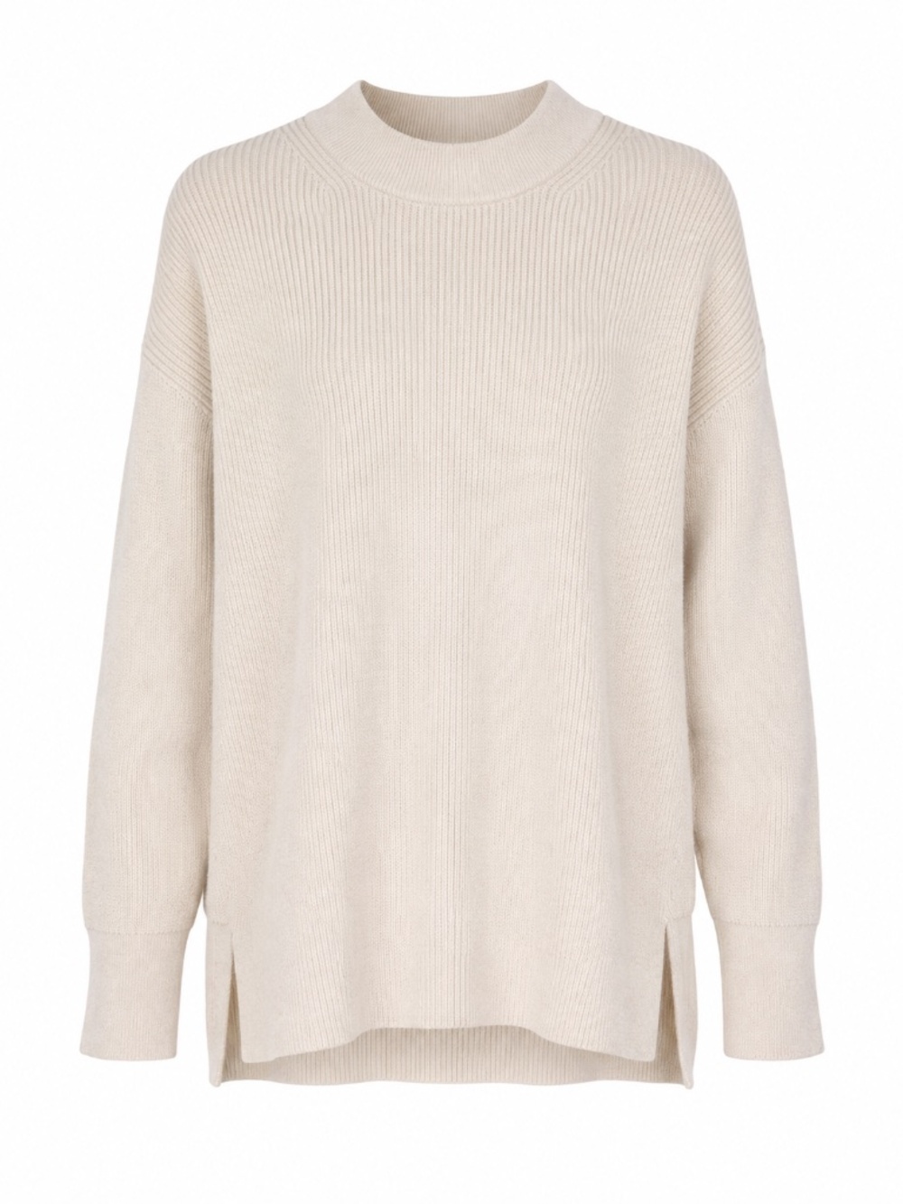 Lululemon Merino Wool-Blend Ribbed Crewneck Sweater White Opal Size 4